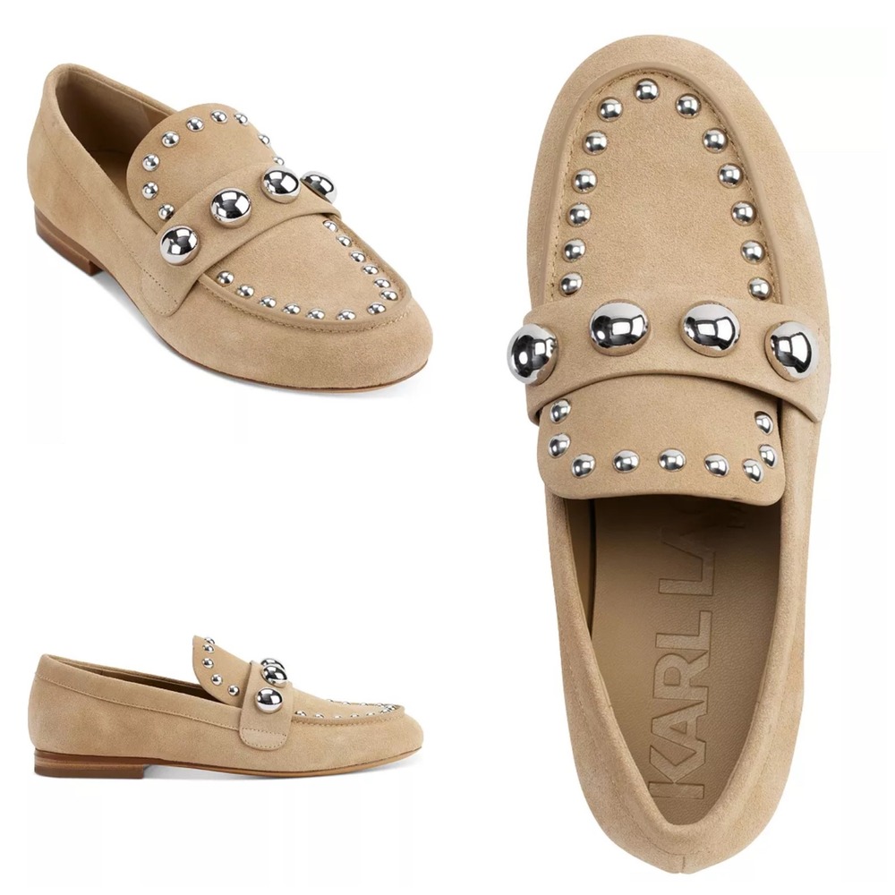 KARL LAGERFELD PARIS
Women's Avah Studded Loafer Flats 7.5M 38B